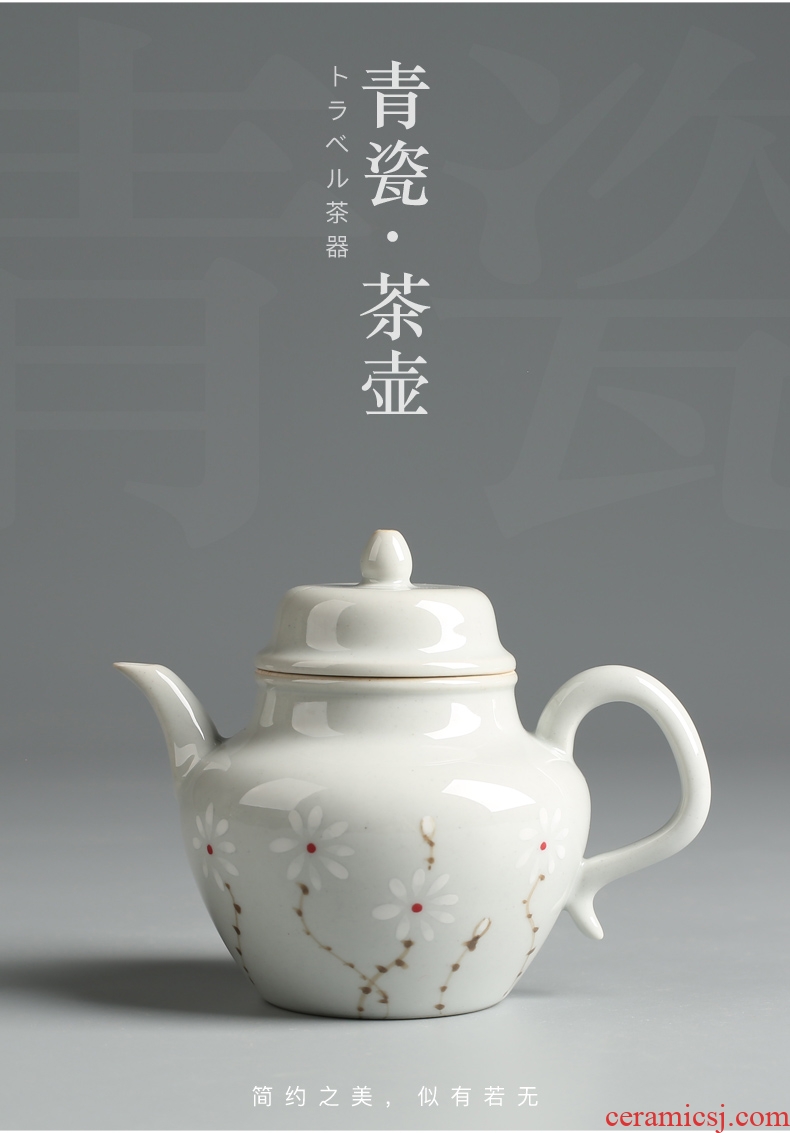 Is good source celadon hand - made contracted household take the teapot of filter ceramic pot of tea tureen single pot of kung fu tea set