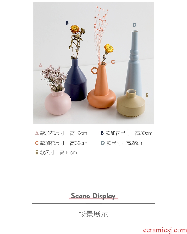 The Nordic idea morandi vase furnishing articles sitting room dried flowers flower arrangement art ceramic art floret bottle act The role ofing is tasted