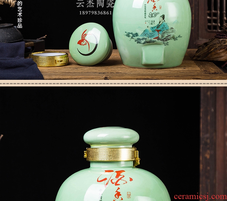 Mercifully wine jars 10 jins 20 jins 30 pounds put ceramic terms it jugs of jingdezhen home empty wine bottles