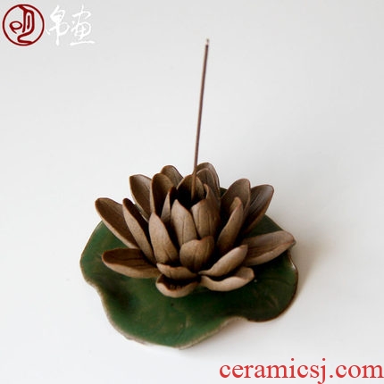 Jingdezhen manual clay joss stick inserted deep TaoXiang meddling in the special - shaped peony incense inserted