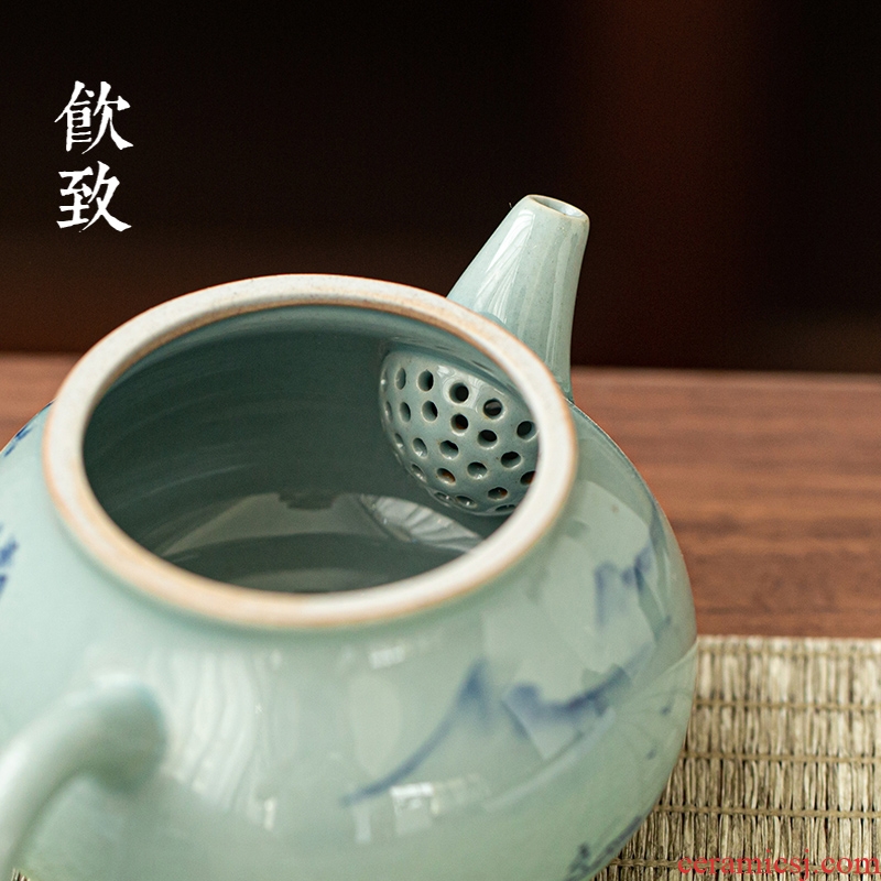 Ultimately responds to the teapot antique hand - made ceramic teapot single pot of kung fu trumpet with mini filter tea set a single one person