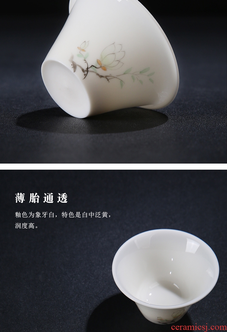 The Product porcelain sink song tea device hat cup ceramic masters cup bowl with small single cup with white porcelain tea cups