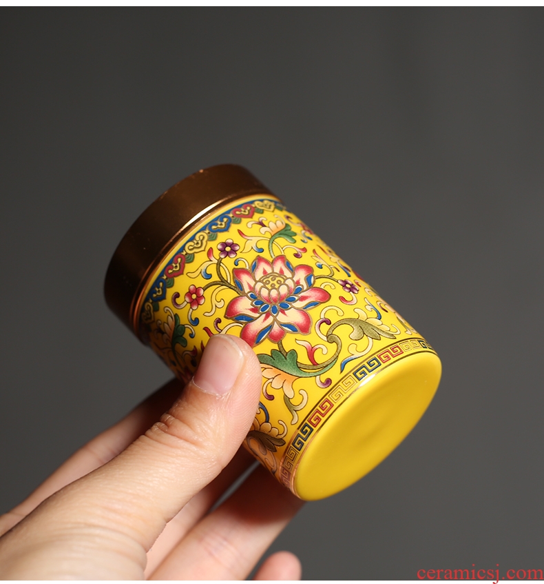 YanXiang fang enamel made pottery small alloy caddy fixings small one mercifully seal portable storage POTS