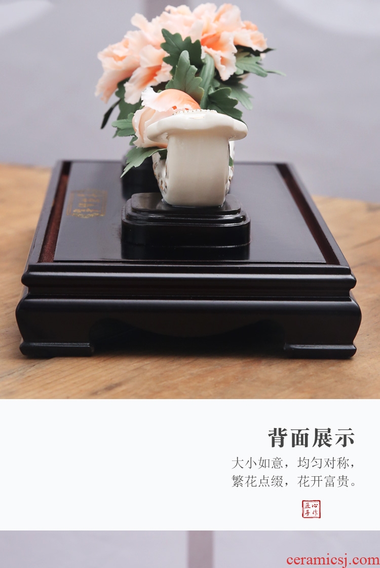 The Product porcelain sink ceramic its jixiangruyi furnishing articles hand flower peony gifts sitting room adornment handicraft
