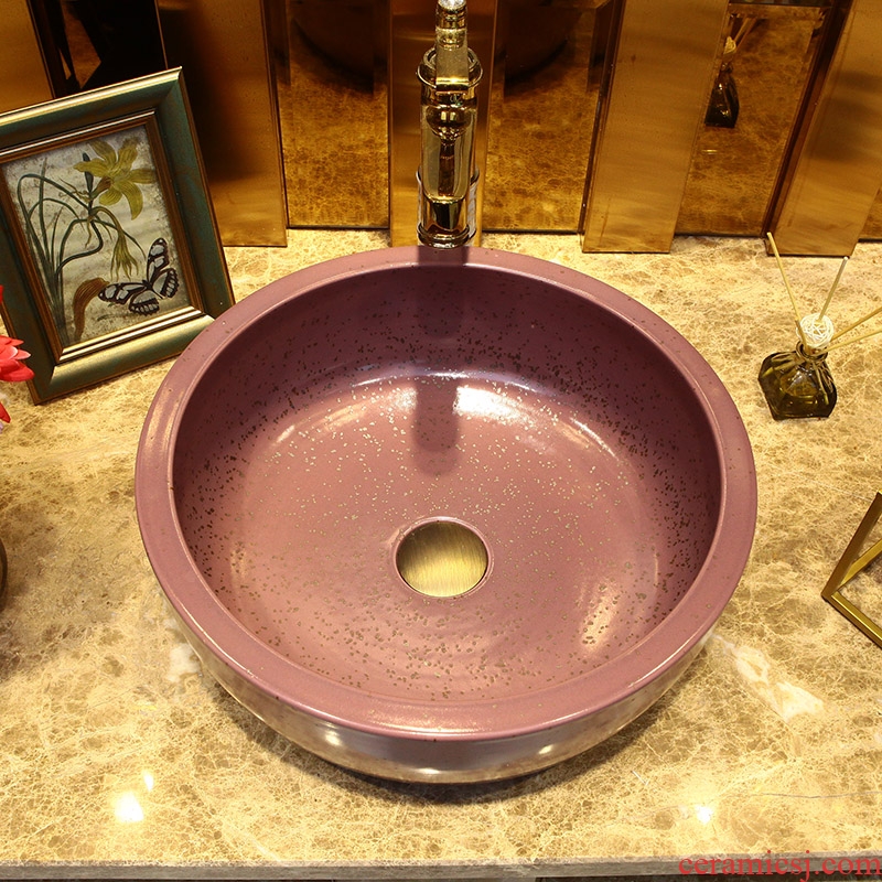 Ceramic art basin restoring ancient ways round archaize lavatory of toilet stage basin sink basin basin