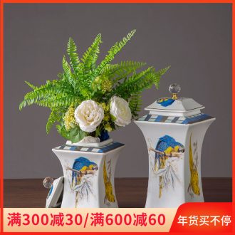 European - style hand - made crystal flower square as cans ceramic vase household act the role ofing is tasted furnishing articles between soft outfit example ceramic jewelry