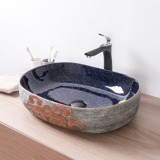 The stage basin basin, art basin bathroom sinks on The ceramic lavabo circular single household size