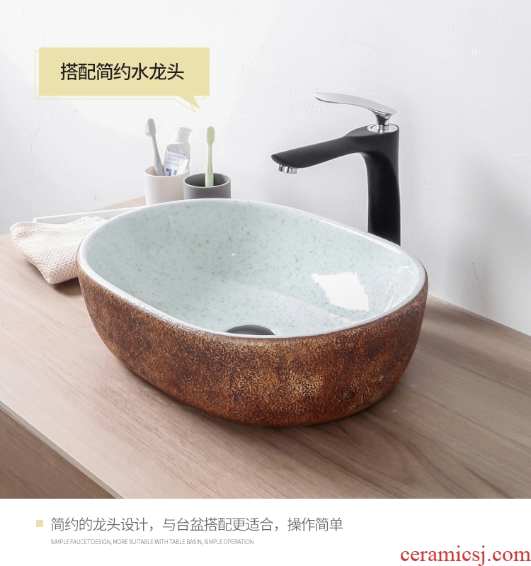 Washing machine on the balcony basin sink a single household small northern wind process the sink ceramic u.s