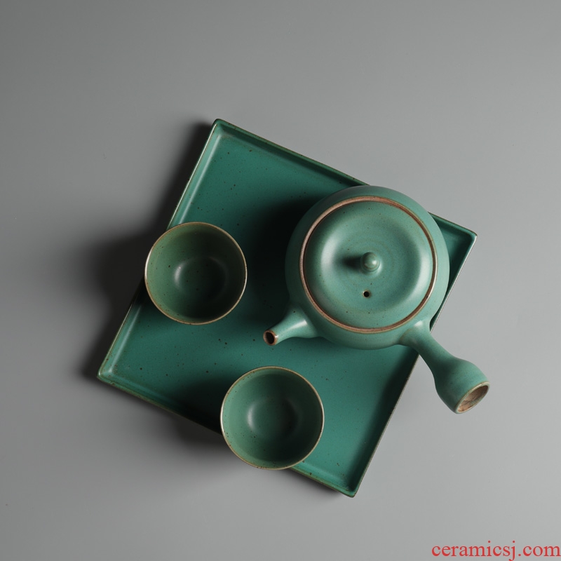 Dry mortar tea tray is good source ceramics creative household Dry 'contracted Japanese kung fu tea tray was a pot of tea