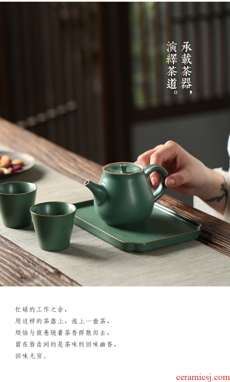 Dry mortar tea tray is good source ceramics creative household Dry 'contracted Japanese kung fu tea tray was a pot of tea