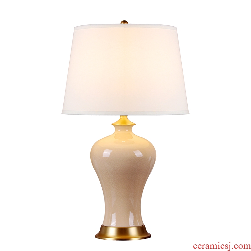 American decoration lamp sitting room club hotel villa crack in jingdezhen ceramics of bedroom the head of a bed soft furnishing articles