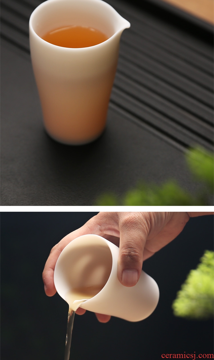 Ceramics fair collect dehua white porcelain cup single ceramic tea cup tea sea points) and a cup of tea tea accessories