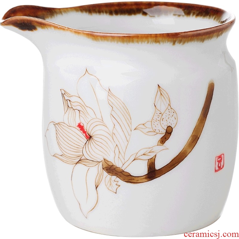 Ultimately responds to jingdezhen hand - made ceramic fair keller kung fu tea accessories pour tea cup and a cup of tea, Japanese sea points