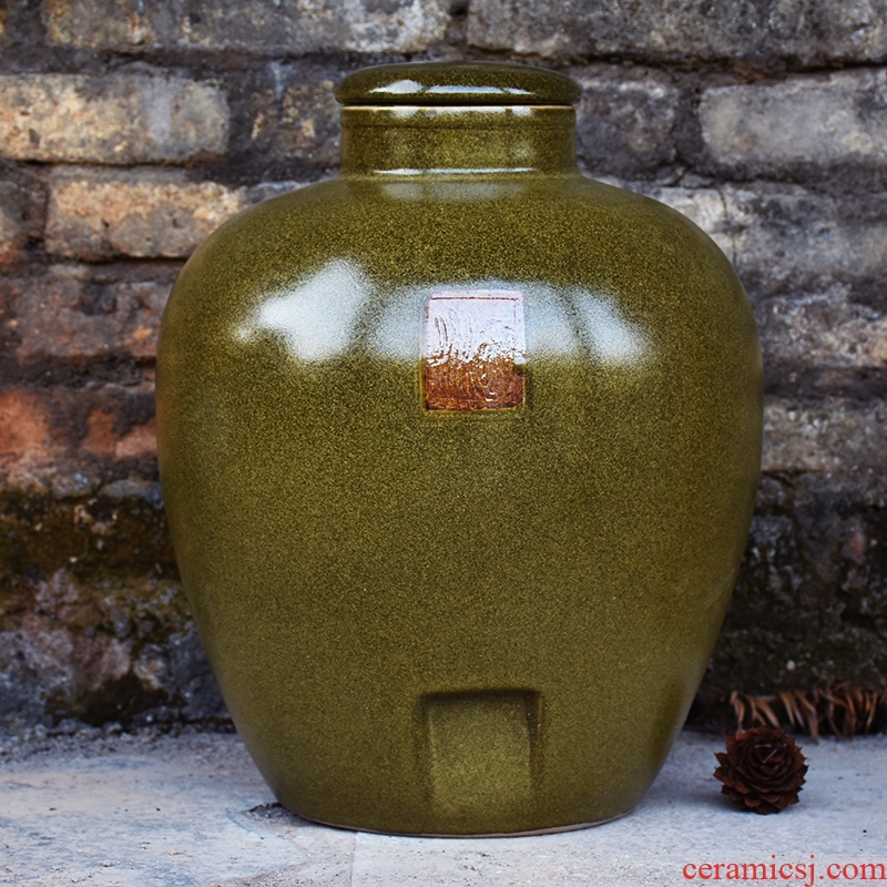 Jingdezhen ceramic jars 10 jins liquor hip flask home brew seal pot it 50 kg mercifully 20 jins medicinal liquor