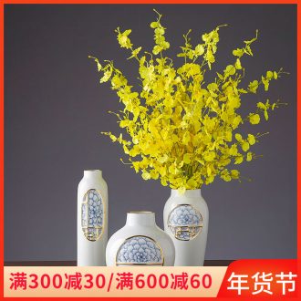 Ceramic vase continental simulation flower arranging place to live in the sitting room porch decoration new Chinese TV ark, soft decoration