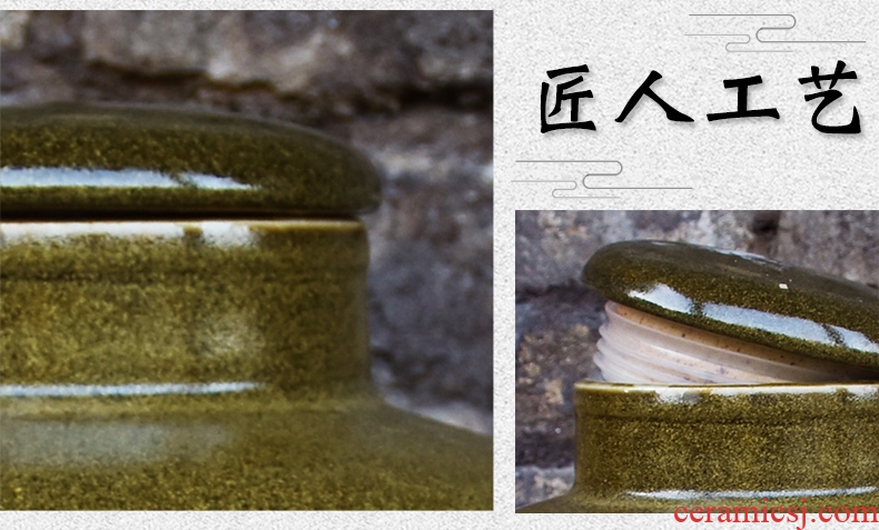 Jingdezhen ceramic jars 10 jins liquor hip flask home brew seal pot it 50 kg mercifully 20 jins medicinal liquor