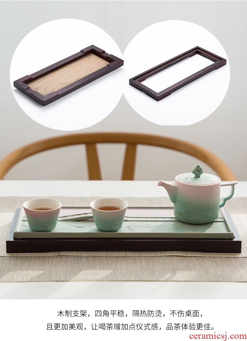 Yipin thousand small tea tray # ceramic household contracted mini dry tea kung fu tea tray was creative head form vesicles