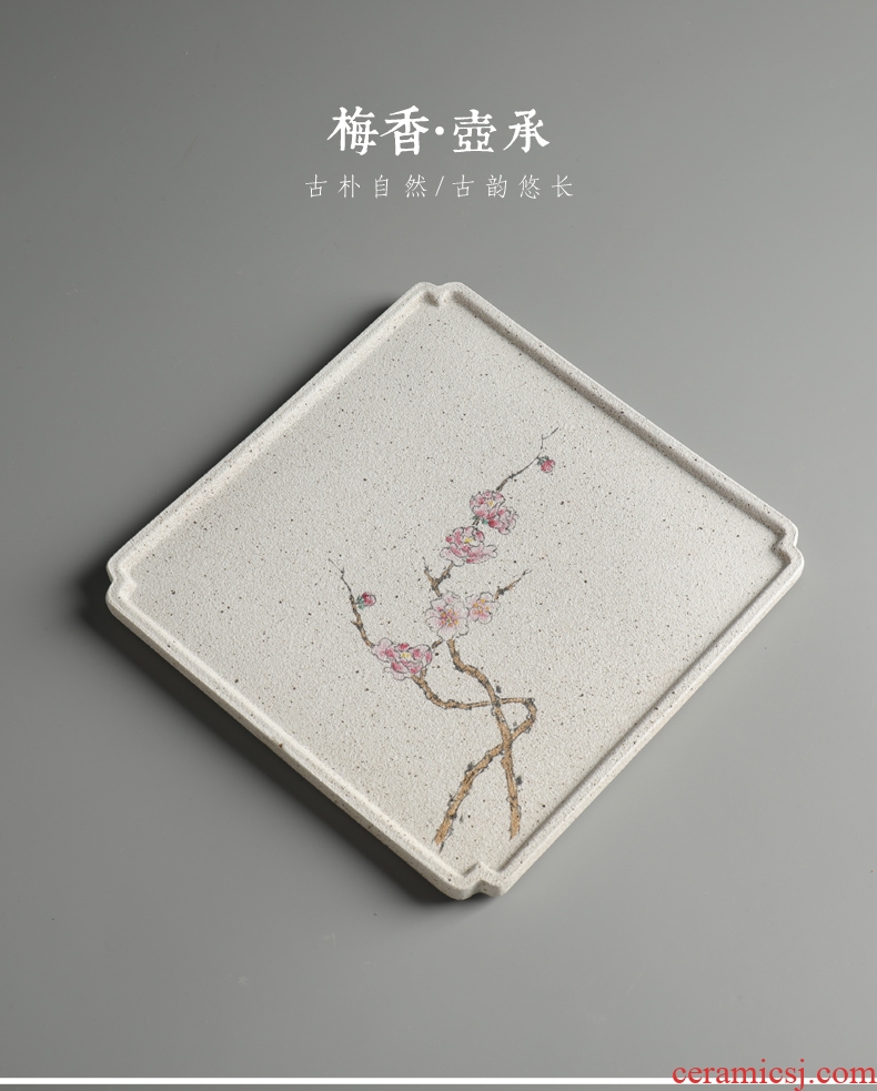 Is good source Japanese hand - made coarse ceramic POTS dry tea tray of dry fruit tray ceramic bearing pot flowers kung fu tea accessories