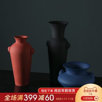 Jingdezhen new Chinese creative ceramic vase example room sitting room porch designer animal head art decorative vase