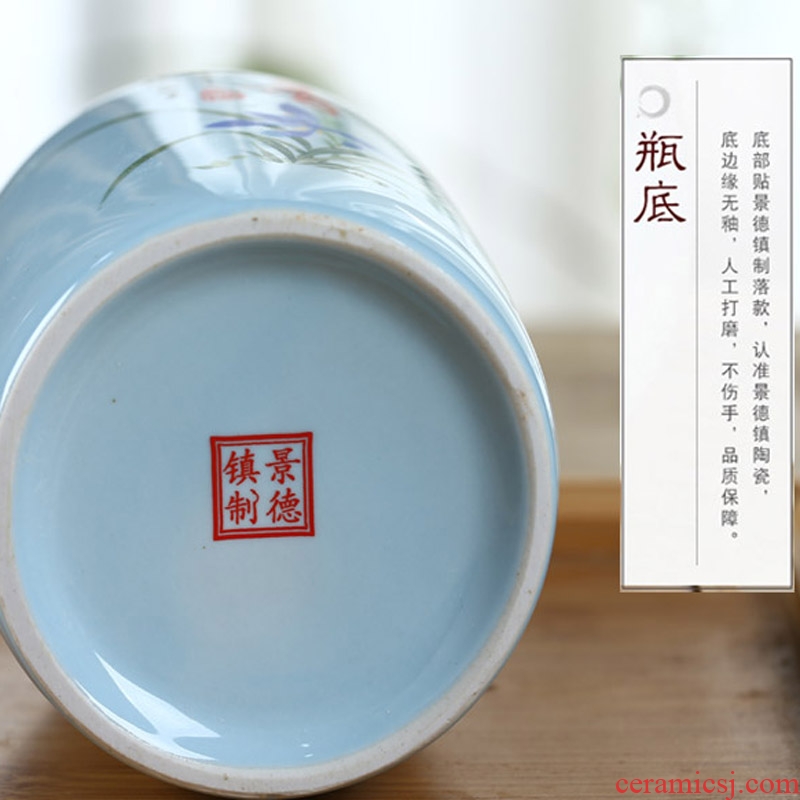 Xin MAO jingdezhen ceramic bottle 1 kg pack home wine pot seal shadow blue glaze empty wine bottles of wine jar