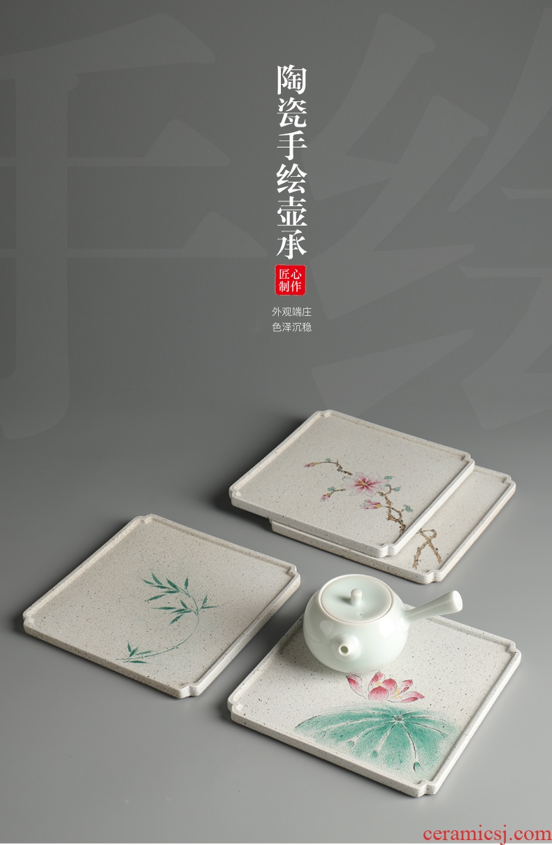 Is good source Japanese hand - made coarse ceramic POTS dry tea tray of dry fruit tray ceramic bearing pot flowers kung fu tea accessories