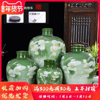 Jingdezhen ceramic jars 10 jins 20 jins 30 jins 50 jin carving by jars wine mercifully wine wine wine