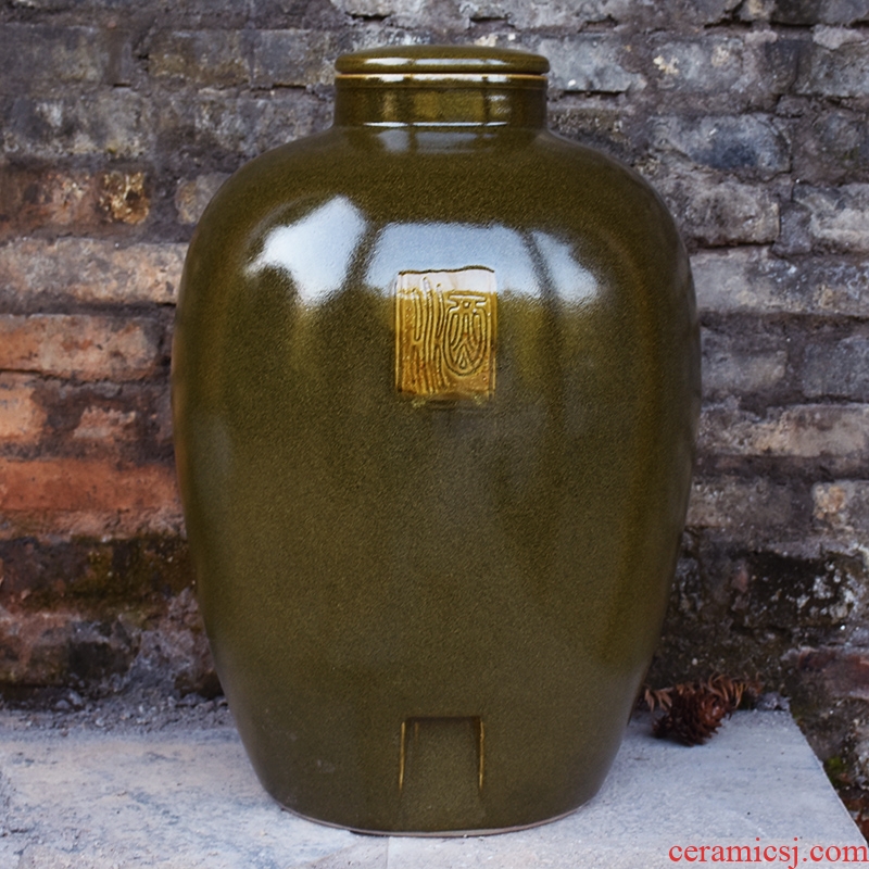 Jingdezhen ceramic jars 10 jins liquor hip flask home brew seal pot it 50 kg mercifully 20 jins medicinal liquor