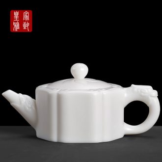 Inferior smooth high - white DE - gen Chen bibcock wishful pot of dehua white porcelain porcelain teapot office teapot ceramic kettle