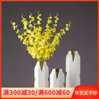 Jingdezhen ceramic vases, flower arranging creative household light European - style key-2 luxury furnishing articles, the sitting room porch example room table decoration
