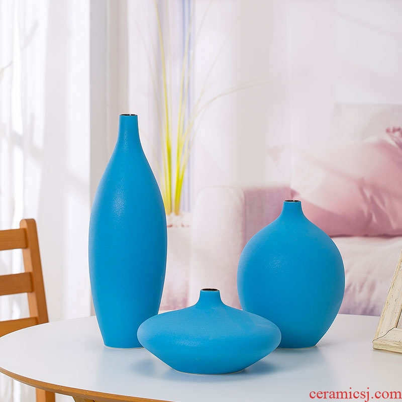 Morandi color furnishing articles of jingdezhen ceramic vase sitting room European - style originality dry flower arranging flowers small expressions using the home decoration