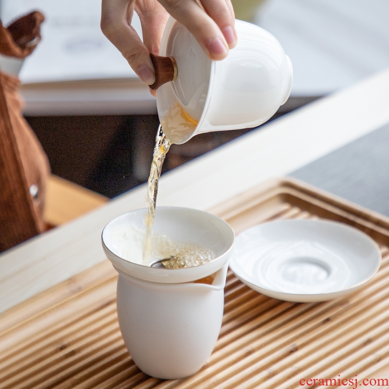 Quiet life sweet white tea filter ceramic filter stroke Japanese kung fu tea set tea Jin Bianfu "catch accessories