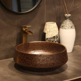 Package mail basin on European archaize ceramic art basin sink basin of Chinese style black 秞 ideas