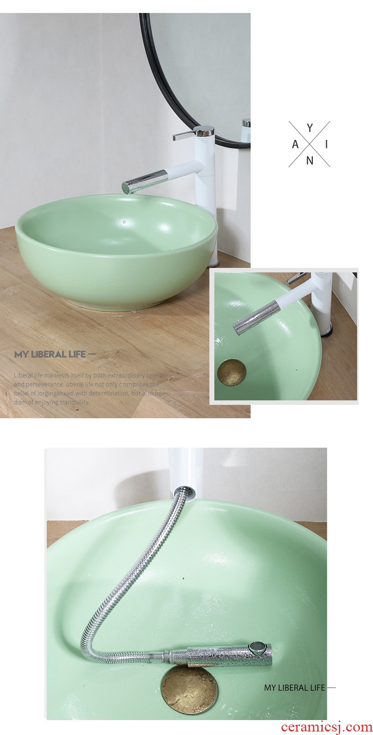 The stage basin sink Nordic matte enrolled single household art ceramic lavatory toilet basin basin water basin