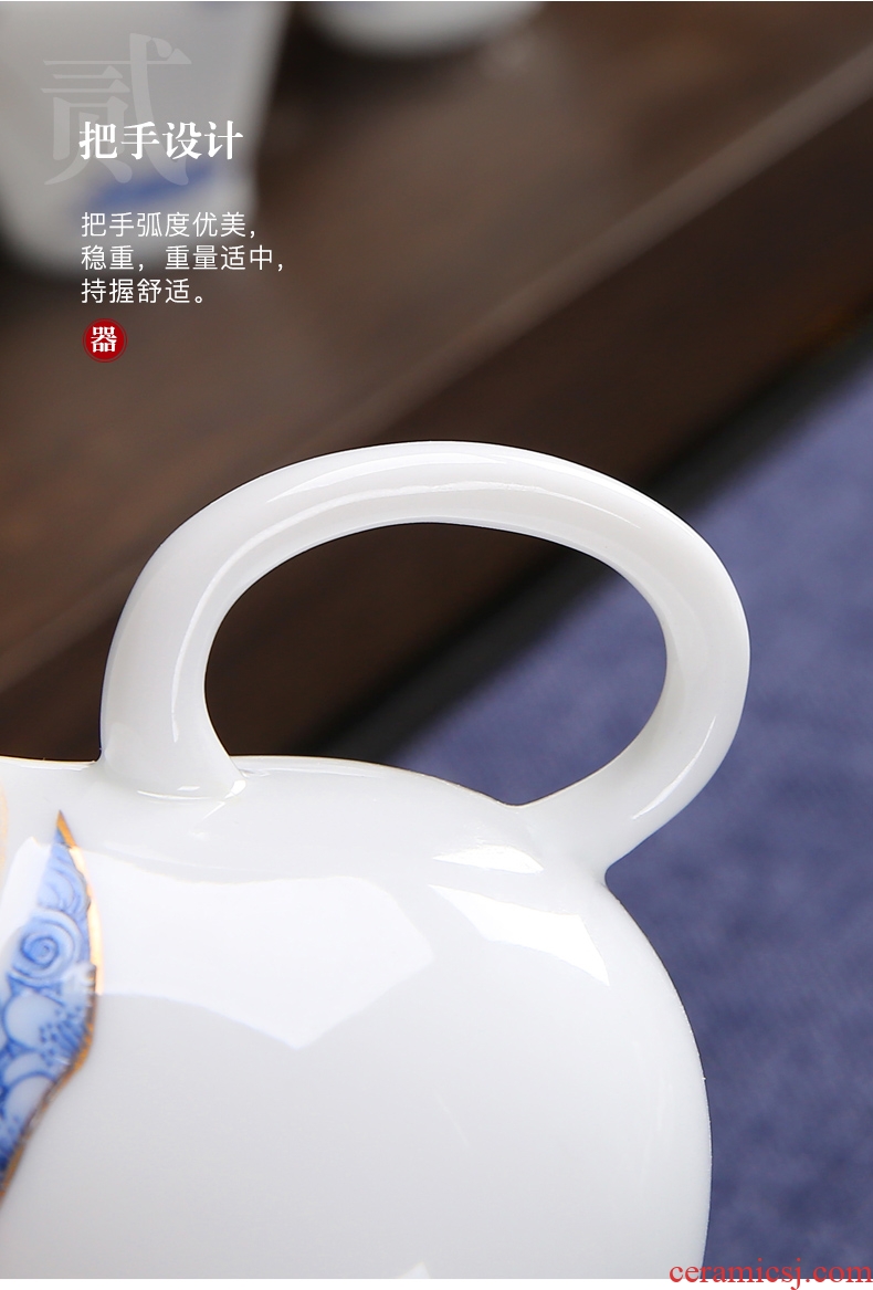 Tang Xian ceramic teapot kung fu tea teapot one with single pot of tea ware move with side put the pot of tea