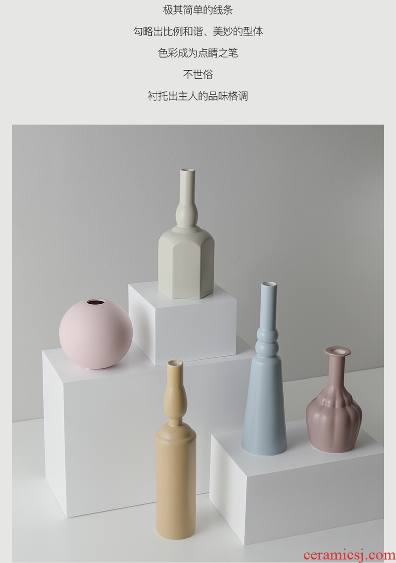 Morandi vases, flower arranging Nordic I and contracted ceramic creative furnishing articles, the sitting room porch example room flower decoration