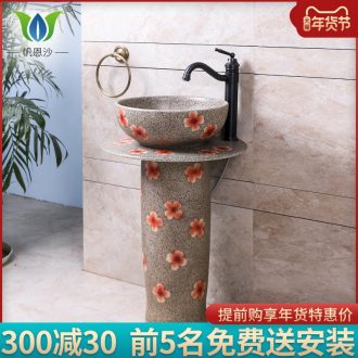 Ceramic basin is suing garden pond was the post column basin floor toilet lavabo, the small family