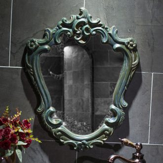 The New European style bathroom mirror jingdezhen ceramic bathroom mirror glass cosmetic mirror high temperature durable porcelain bathroom mirror