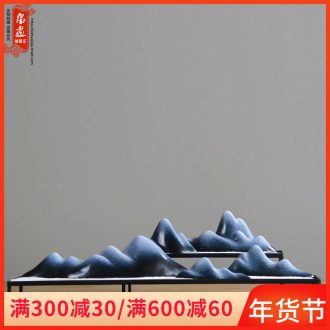 Ceramic snow mountain rockery place new Chinese zen dry landscape creative household soft adornment hotel example room decoration