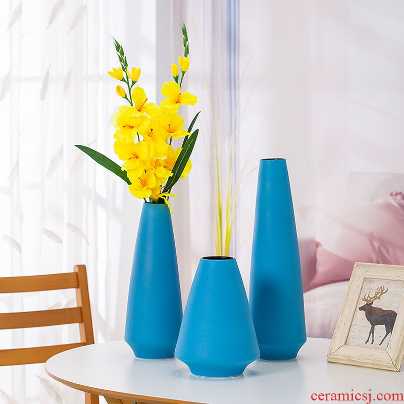 Jingdezhen ceramic vase furnishing articles creative contracted home sitting room dry flower arranging flowers adornment ins European - style decoration