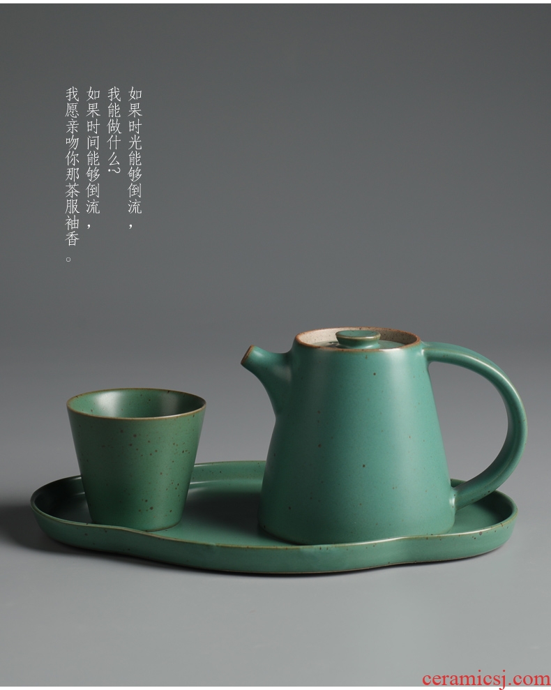 Dry mortar tea tray is good source ceramics creative household Dry 'contracted Japanese kung fu tea tray was a pot of tea