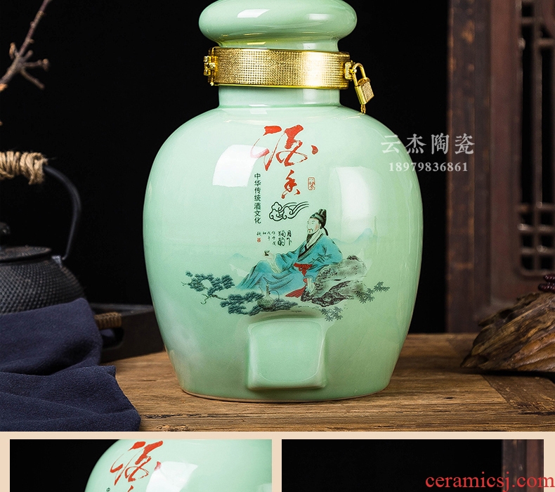 Mercifully wine jars 10 jins 20 jins 30 pounds put ceramic terms it jugs of jingdezhen home empty wine bottles