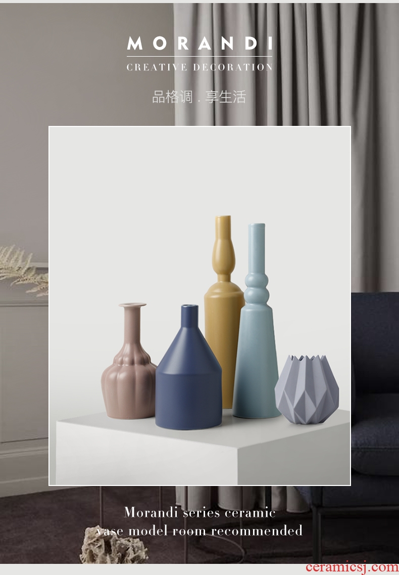 Morandi vases, flower arranging Nordic I and contracted ceramic creative furnishing articles, the sitting room porch example room flower decoration