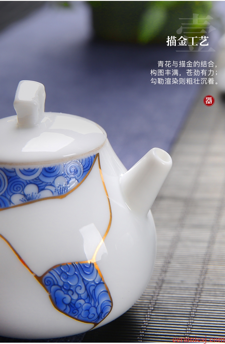 Tang Xian ceramic teapot kung fu tea teapot one with single pot of tea ware move with side put the pot of tea