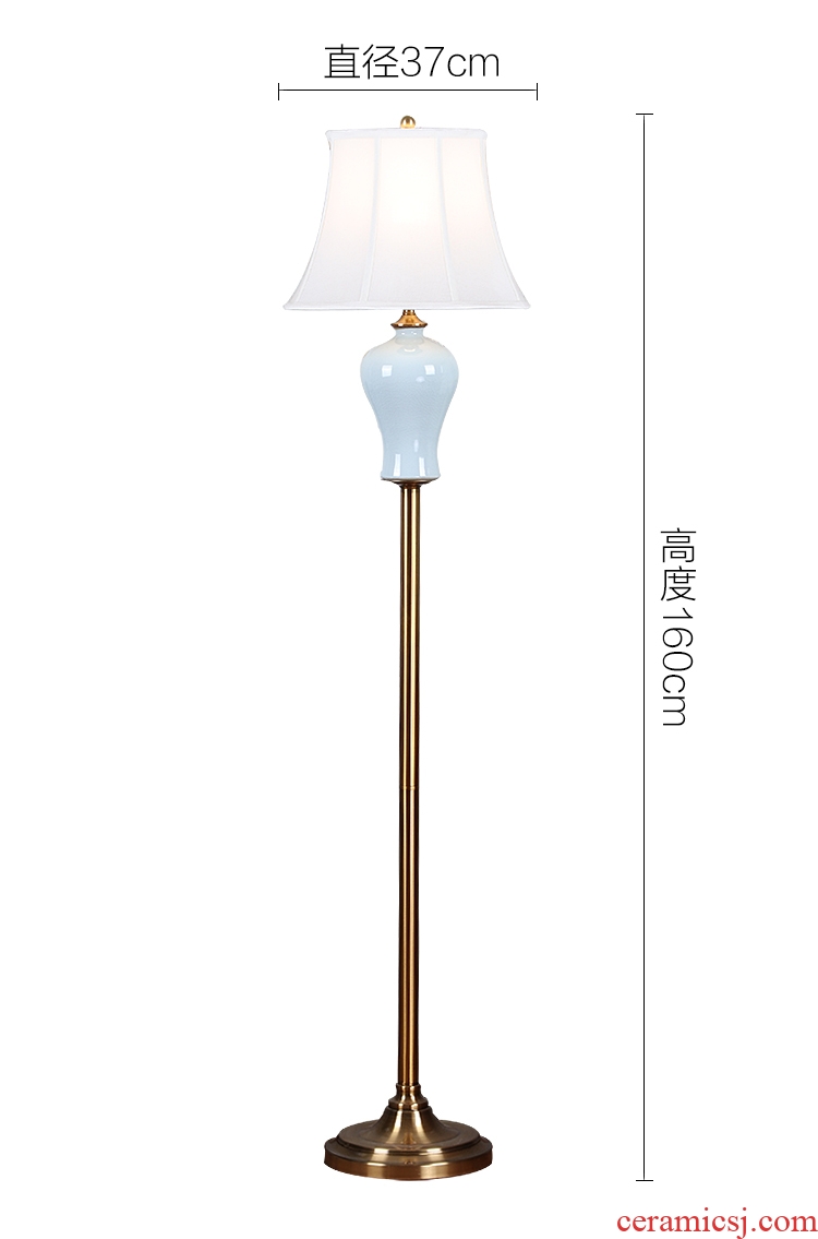 American retro ceramic desk lamp sitting room of bedroom the head of a bed full of copper European ideas of new Chinese style decoration to the hotel new homes