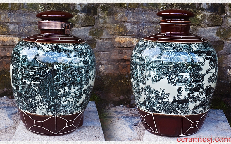 Jingdezhen ceramic jar mercifully wine archaize it wine sealed bottles household mercifully wine jar jar