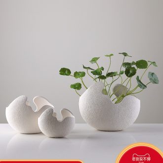 Ins contracted and I ceramic vase Nordic creative mesa hydroponic vase furnishing articles furnishing articles flower arrangement sitting room adornment