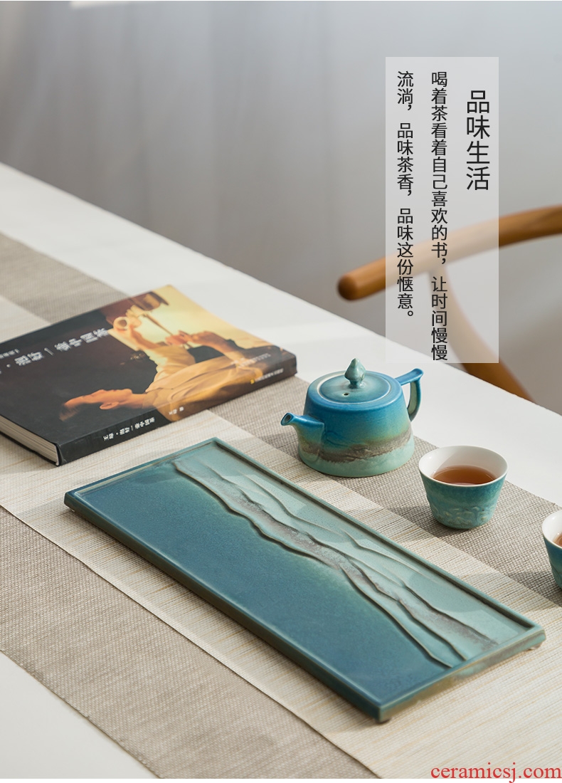 Yipin thousand small tea tray # ceramic household contracted mini dry tea kung fu tea tray was creative head form vesicles