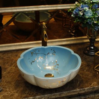 The stage basin American round art basin of new Chinese style restoring ancient ways ceramic face basin bathroom sinks The pool that wash a face to wash your hands