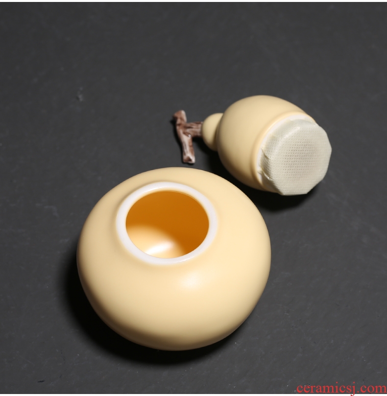 YanXiang fang gourd small pure and fresh and lovely small ornament ceramic caddy fixings small seal POTS