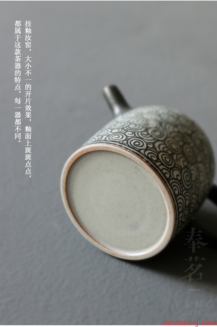 Serve the nameplates, jingdezhen ceramic teapot under glaze blue and white pure hand - made coarse pottery tea, Edward vi manual blue - and - white han pot